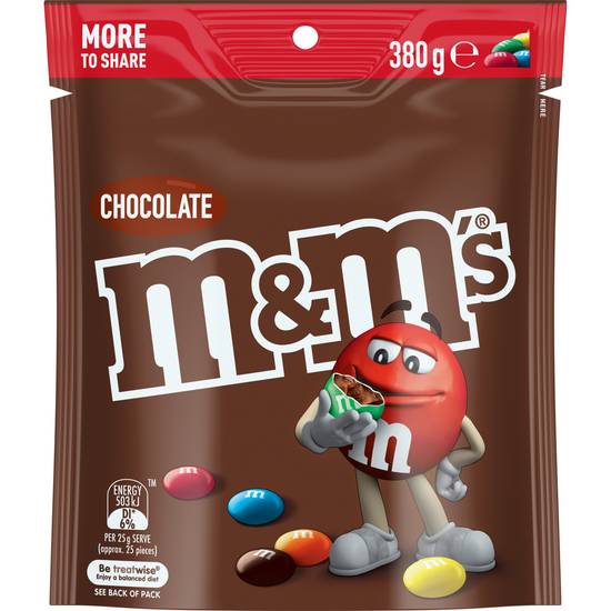 M&Ms Milk Chocolate Snack & Share Bag 380g