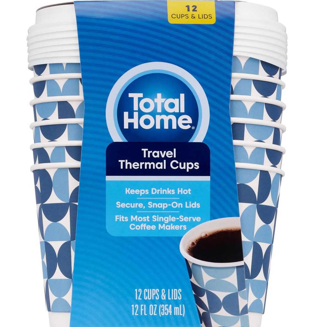 Total Home Travel Thermal Cups & Lids (12 ct)
