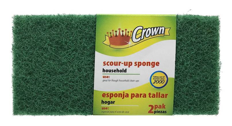 Crown Household Scour-Up Sponge (2 pieces)