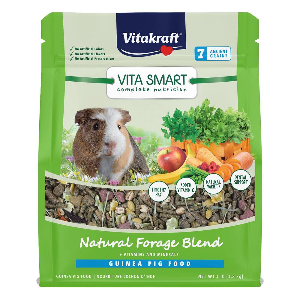 Vitakraft® Vita Smart Complete Nutrition Natural Forage Blend Guinea Pig Food (Color: Assorted, Size: 4 Lb)