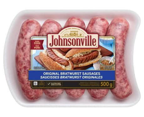 Johnsonville Pure Pork Original Bratwurst Sausages (500 g, 5 ct)