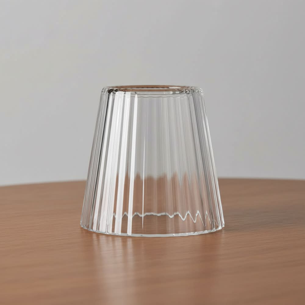 Style Selections Mix and Match 4.7-in x 5-in Cylinder Clear Ribbed glass Vanity light shade with 1-5/8-in Fitter