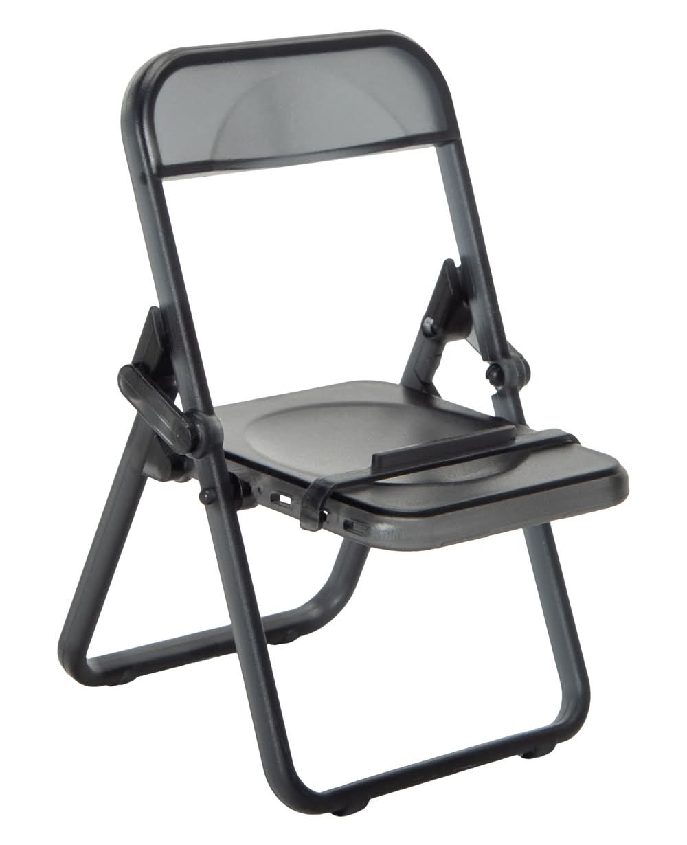 Foldable Chair Phone Stand 3in x 4.17in Black