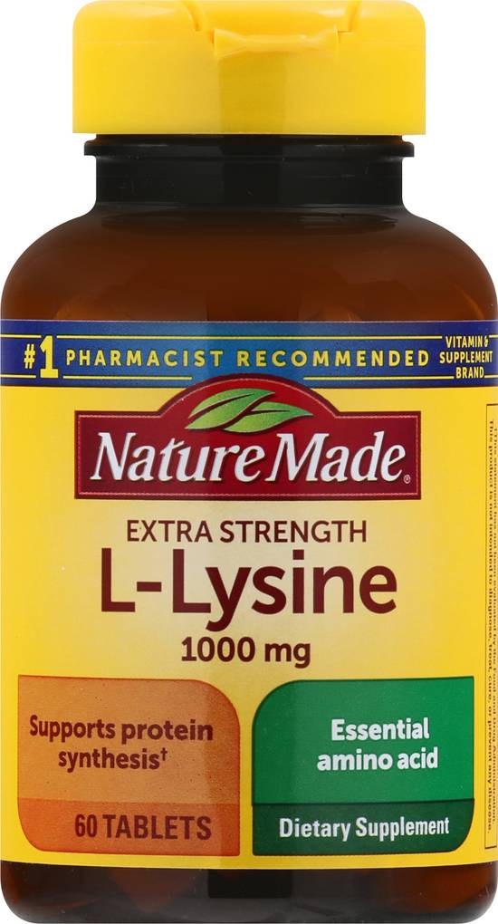 Nature Made Extra Strength 1000 mg Tablets L-Lysine(60 Ct)
