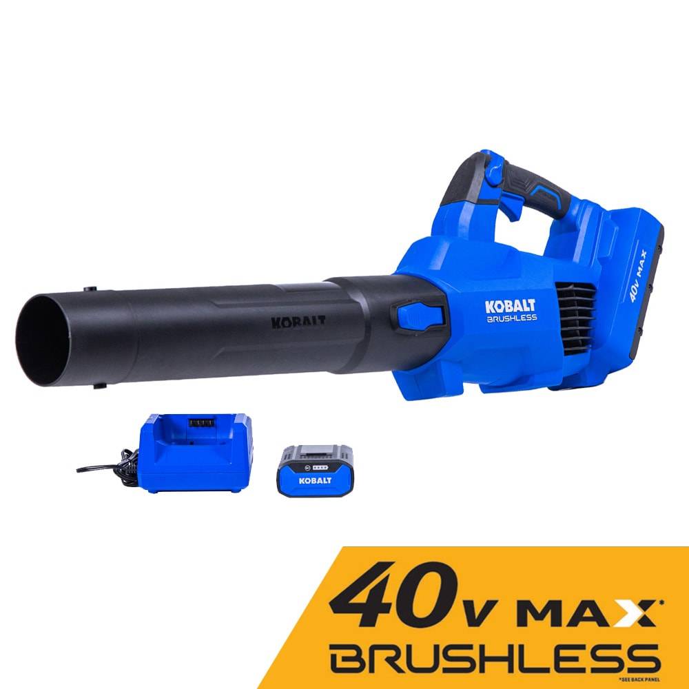 Kobalt Gen4 40-volt 520-CFM 120-MPH Battery Handheld Leaf Blower 4 Ah (Battery and Charger Included) | KLB 1040A-03