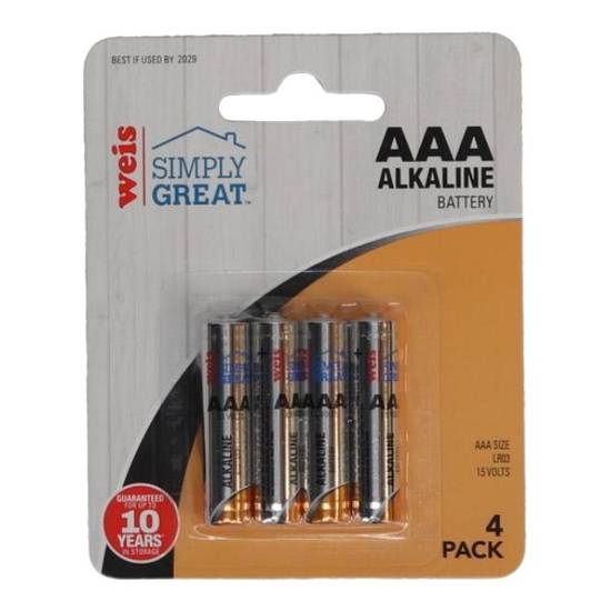 Weis Simply Great Batteries Alkaline Aaa