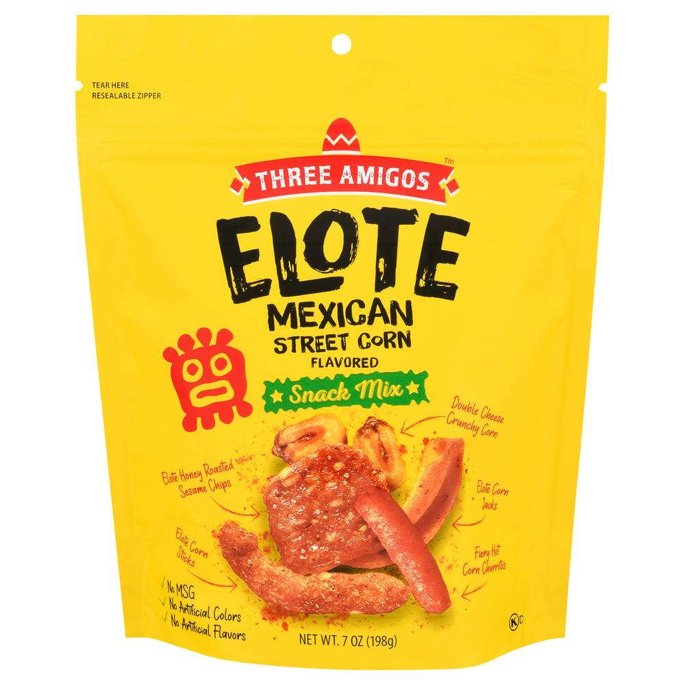 Three Amigos Elote Mexican Snack Mix, Street Corn (7 oz)