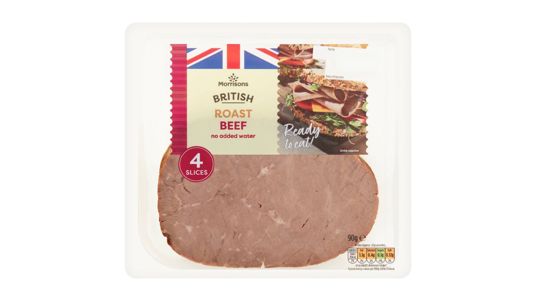 Morrisons British Roast Beef Slices (4 pack)