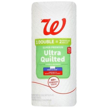 Walgreens Super Premium Ultra Quilted Paper Towels 1 Roll (100 ct)