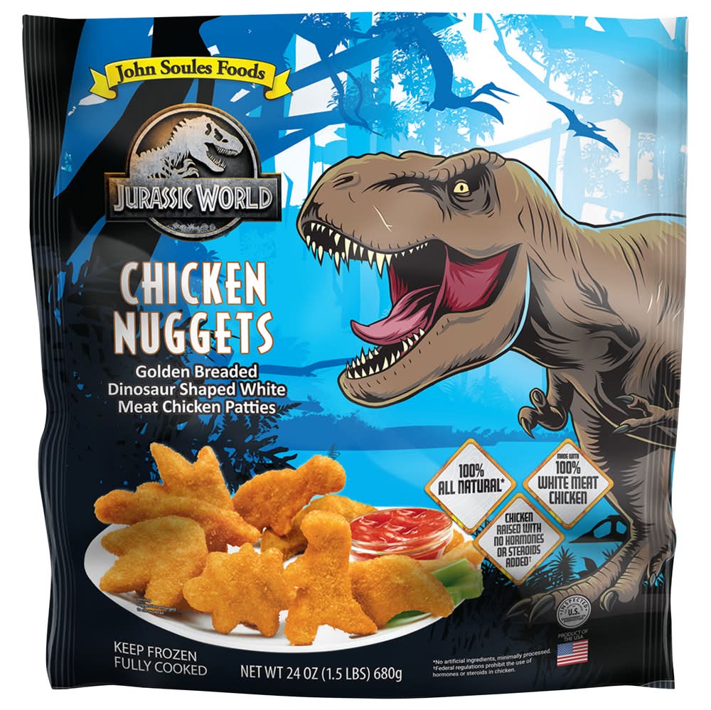 John Soules Foods Dinosaur Shaped Chicken Nuggets (24 oz)