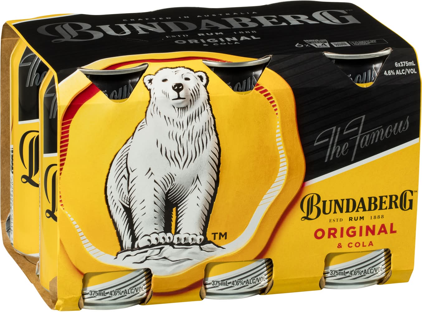 Bundaberg UP & Cola Can 375mL x Pack 6