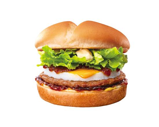 【単品】和風半熟月見 てりやきバーガー Japanese-Style Teriyaki Burger with Soft-Boiled Egg