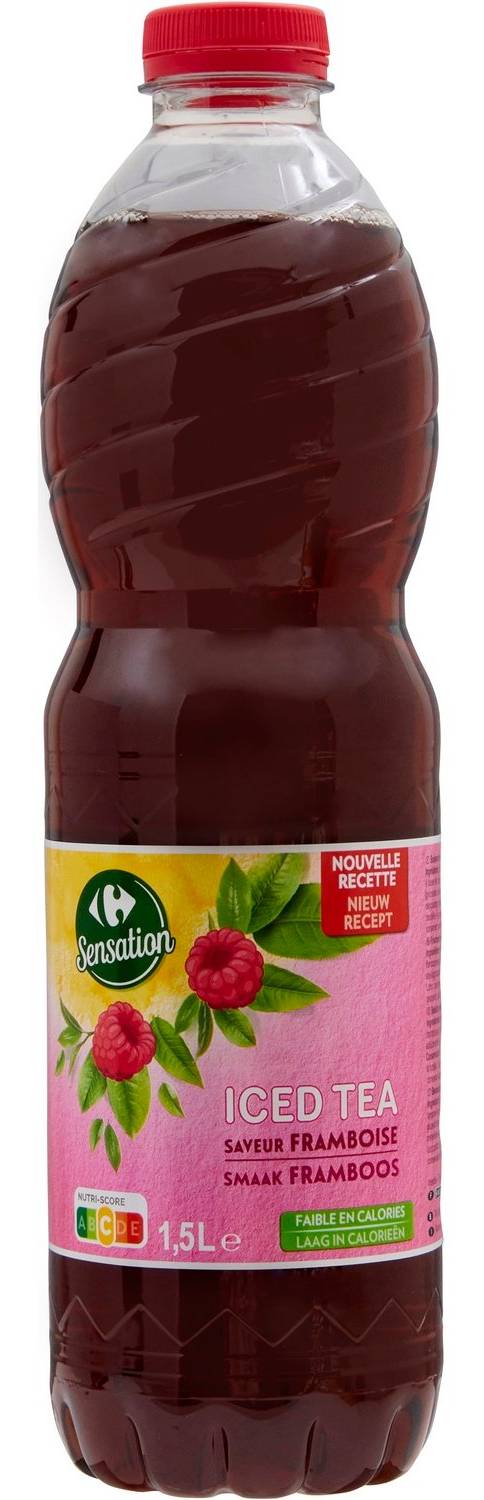 Carrefour Sensation - Boisson au thé glacé, framboise (1,5L)