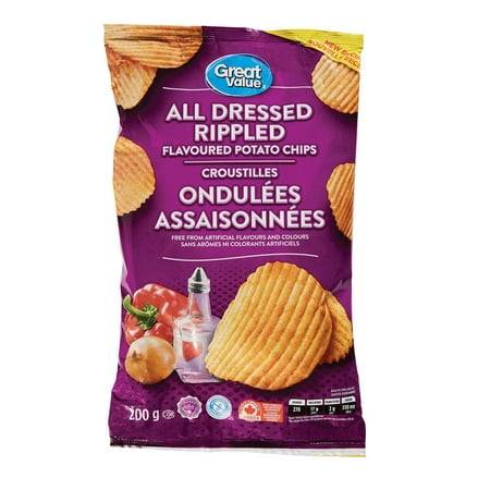 Great Value All Dressed Rippled Potato Chips (200 g)