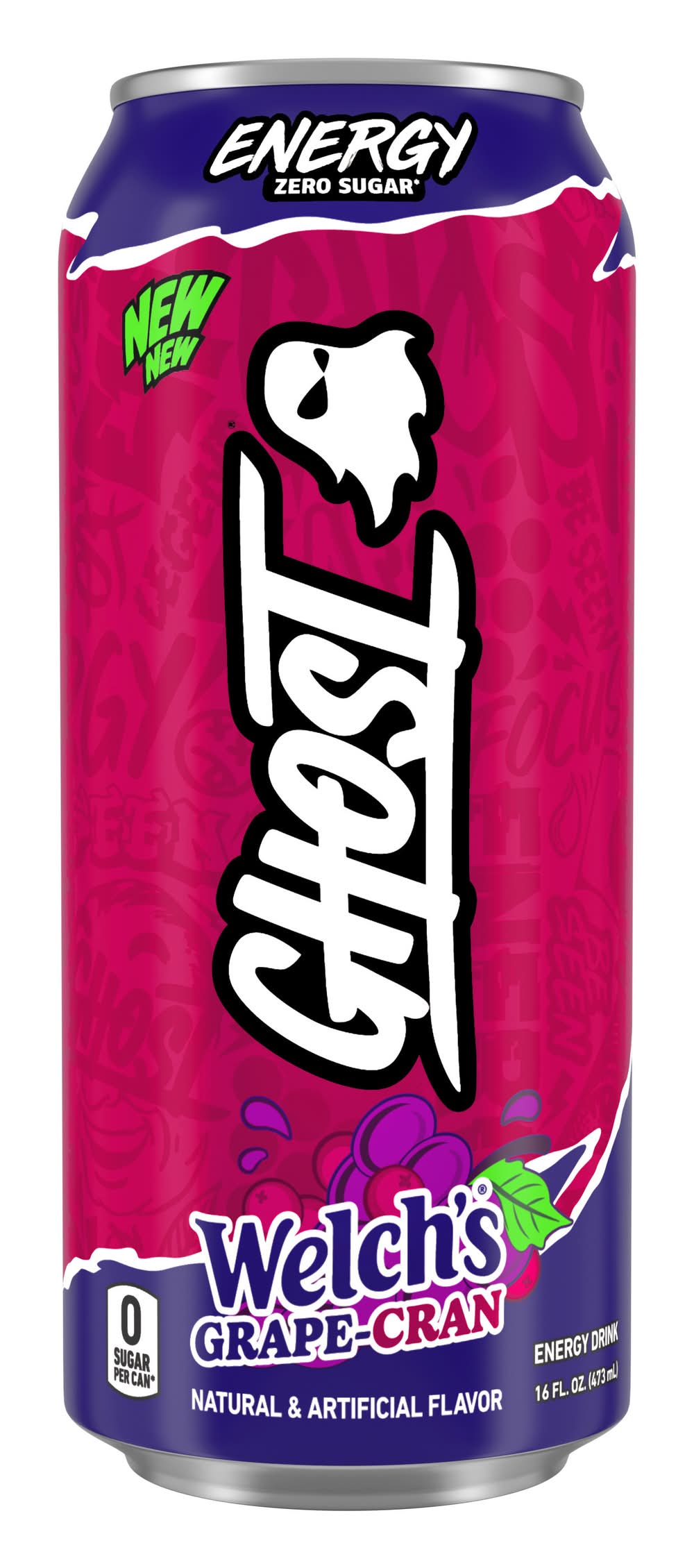 Ghost Zero Sugar Energy Drink, Grape-Cran (16 fl oz)