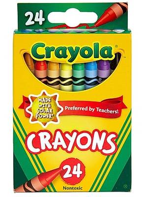 Crayola® Crayons, Assorted Colors, 24/Box (523024)