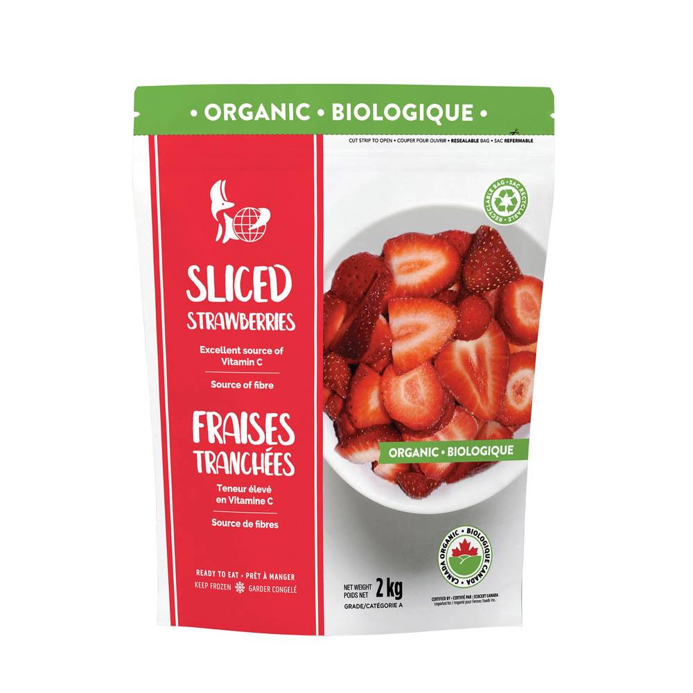 Fraises Tranchées Biologique (2 kg) - Organic Sliced Strawberries (2 kg)