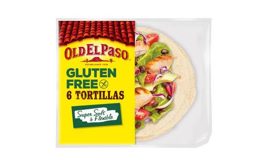 Old El Paso Gluten Free Regular Original Tortillas x6 216g