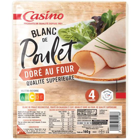 Blanc de poulet - 4 tranches