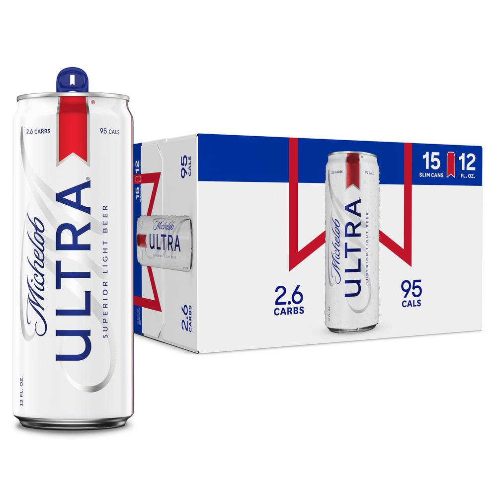 Michelob Ultra Superior Light Beer (15 ct, 12 fl oz)