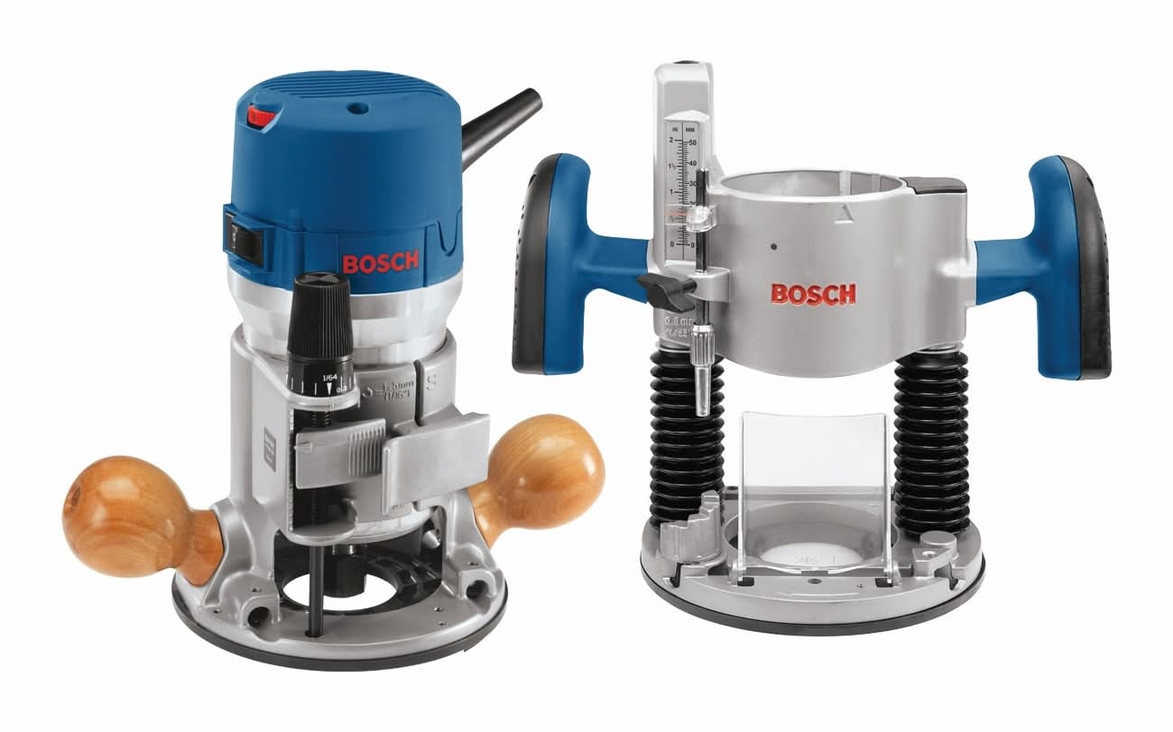 Bosch 1/4-in and 1/2-in 12 -Amp 2.25 -HP Variable Speed Combo Fixed/Plunge Router Hard case