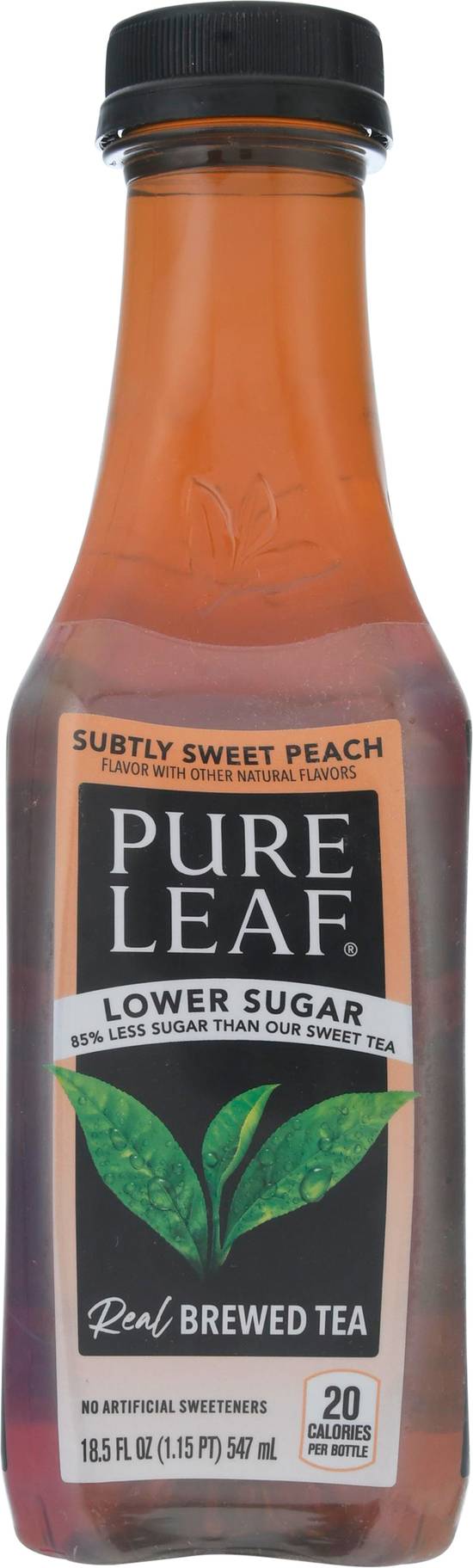 Pure Leaf Lower Sugar Subtly Sweet Peach Brewed Tea (18.5 fl oz)