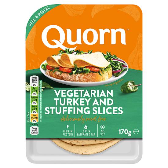 Quorn Vegetarian Turkey and Stuffing Slices (170g)