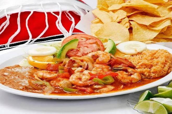 Shrimp Rancheros Plate (Camarones Rancheros Platillo)
