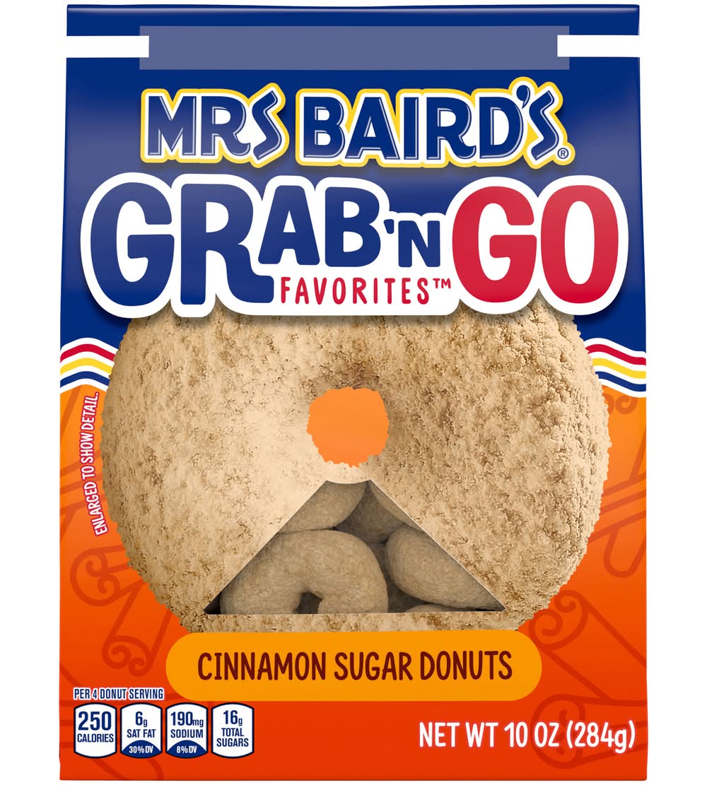 Mrs Baird's Grab N' Go Cinnamon Sugar Donuts (10 oz)