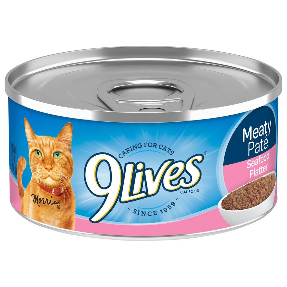 9 Lives Meaty Paté Seafood Platter Canned Cat Food