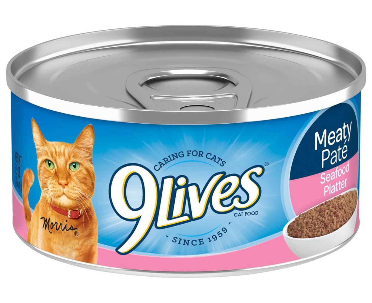 9 Lives Meaty Paté Seafood Platter Canned Cat Food