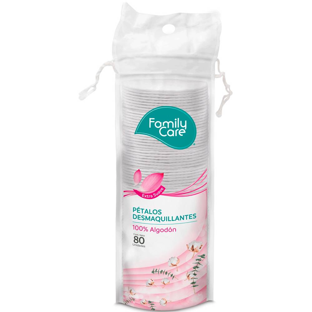 Family care pétalos desmaquillantes (bolsa 80 un)