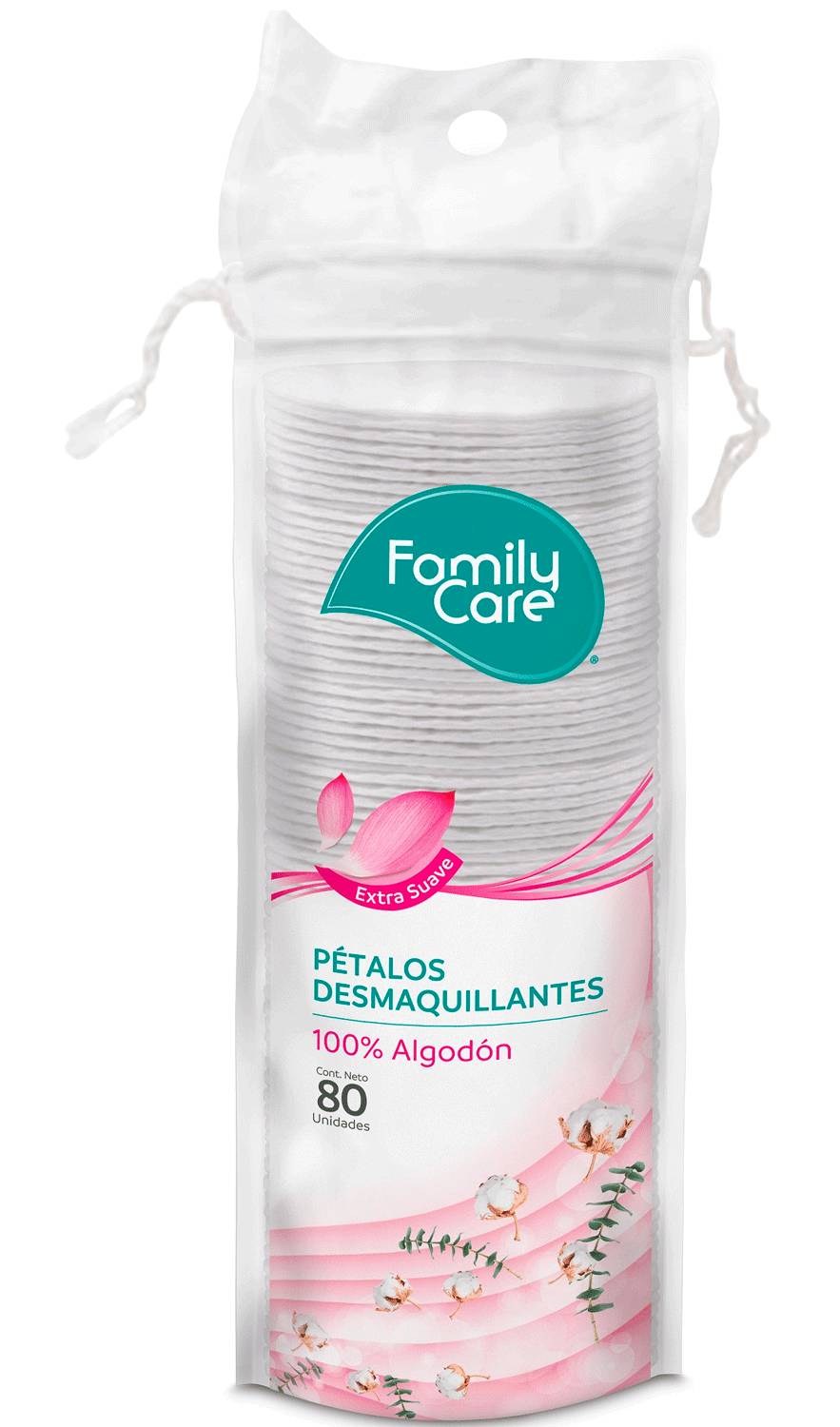 Family Care · Pétalos desmaquillantes (80 un)