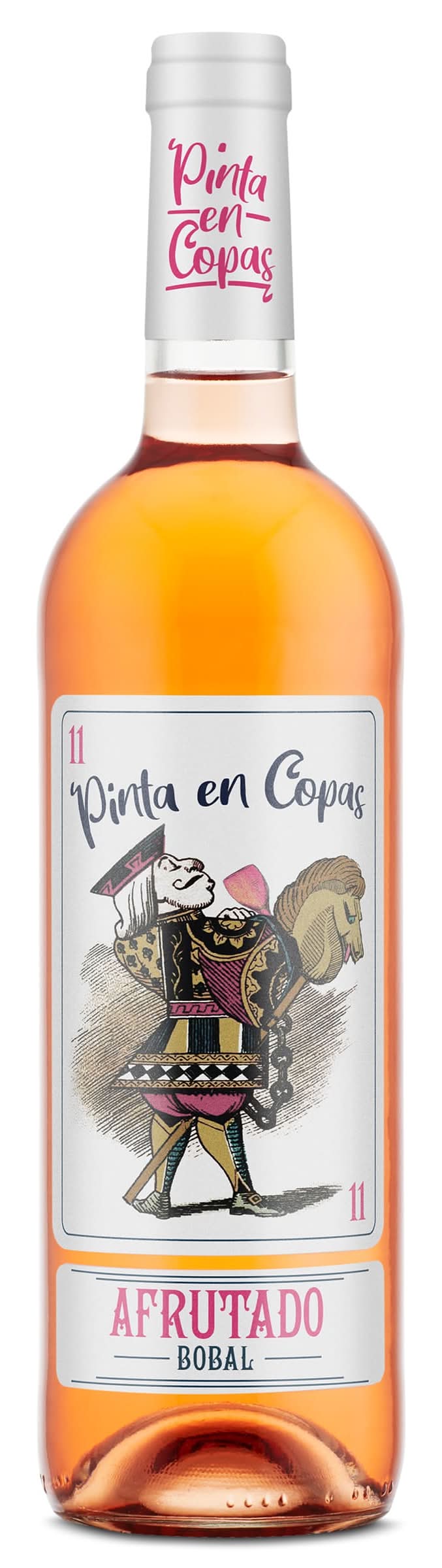 Vino Rosado Bobal Pinta En Copas Botella 75 Cl