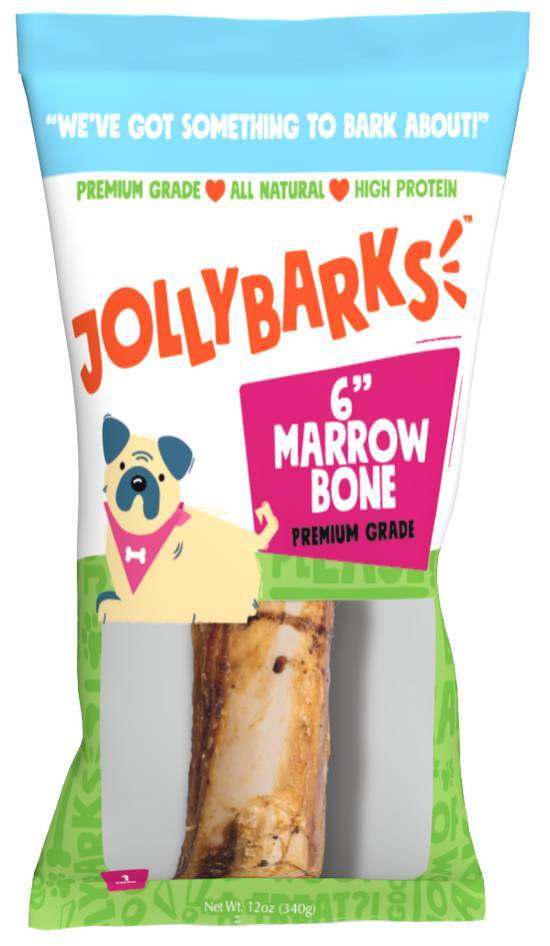 Jolly Barks Premium Grade Marrow Bone, 6'' (12 oz)