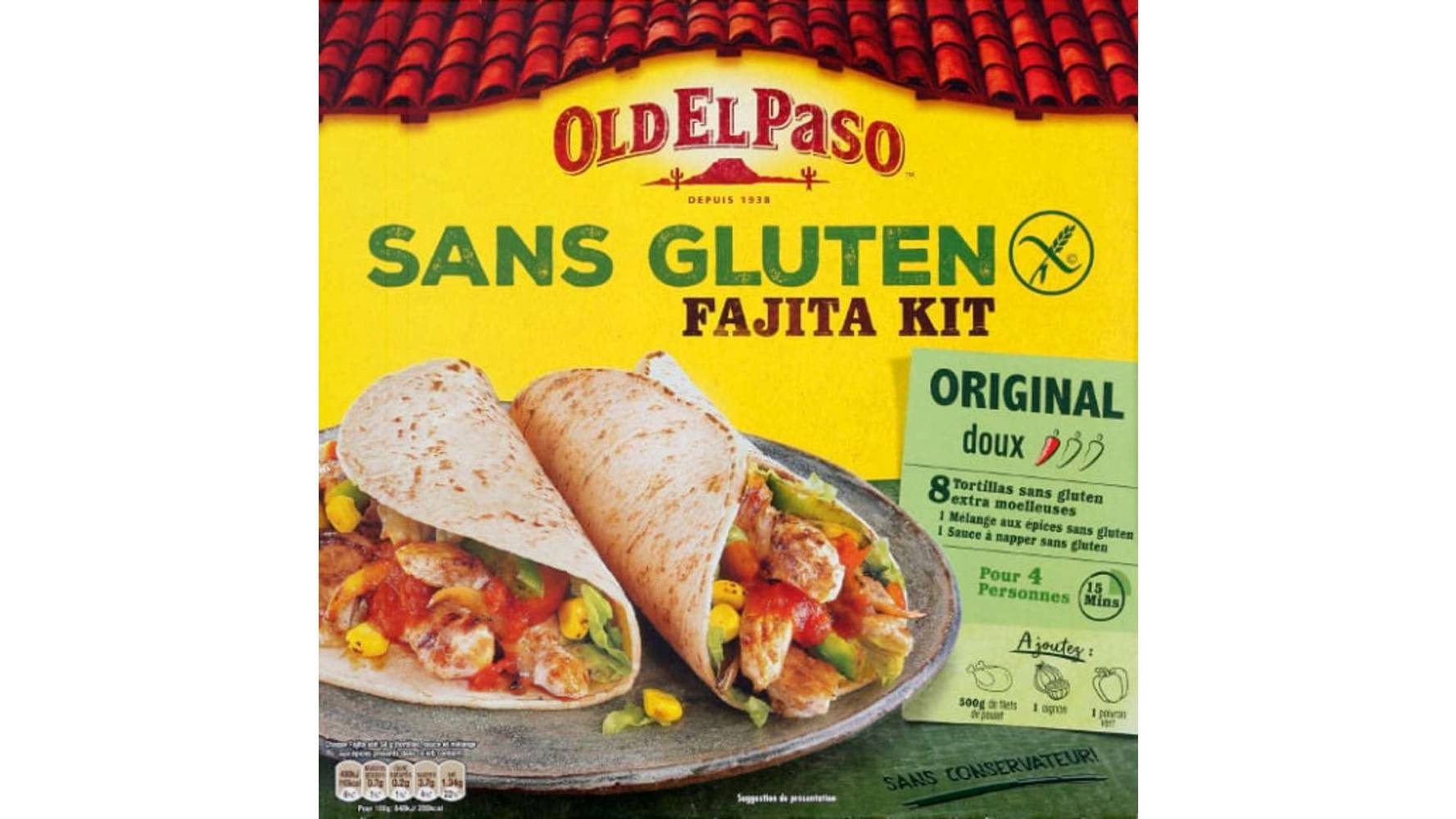 Old El Paso - Kit pour fajita sans gluten doux