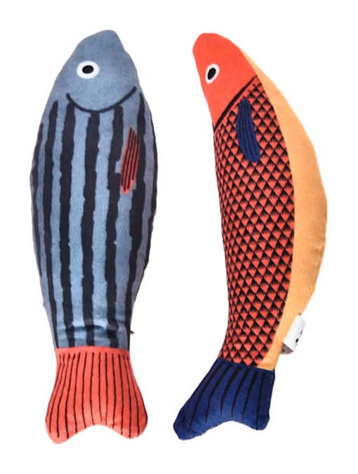 Max & Marlow Catnip Filled Fish Cat Toy, M, Assorted (2 ct)