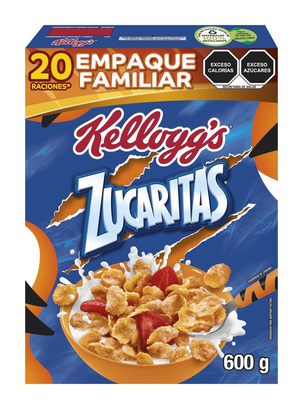 Zucaritas · Cereal de hojuelas de maíz con azúcar (600 g)