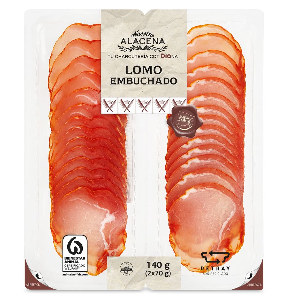 Lomo Embuchado Dia Nuestra Alacena Bandeja 2 X 70 G