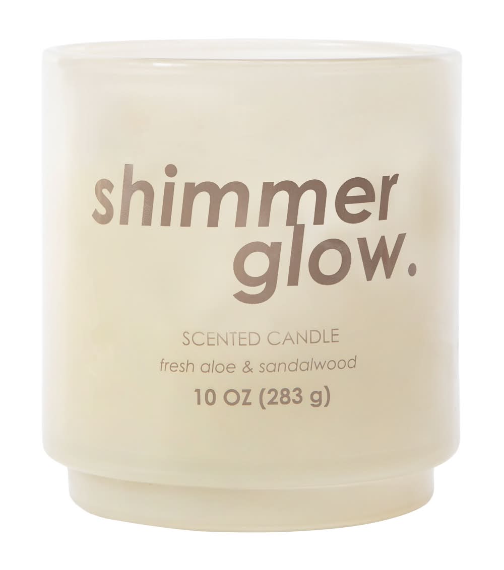 Scented Candle 10oz Shimmer Glow.