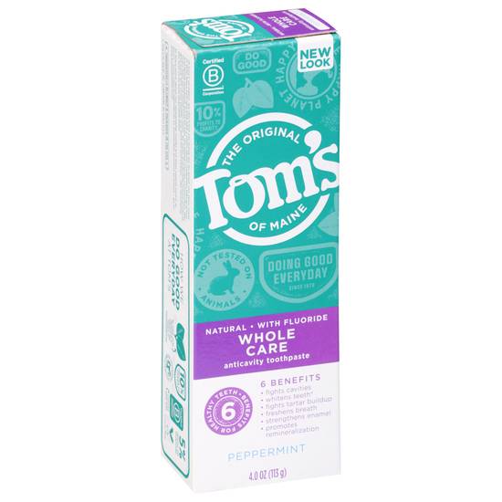 Tom's Of Maine Whole Care Anticavity Fluoride Toothpaste