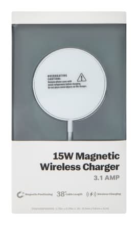15W Magnetic Wireless Charger 38in White