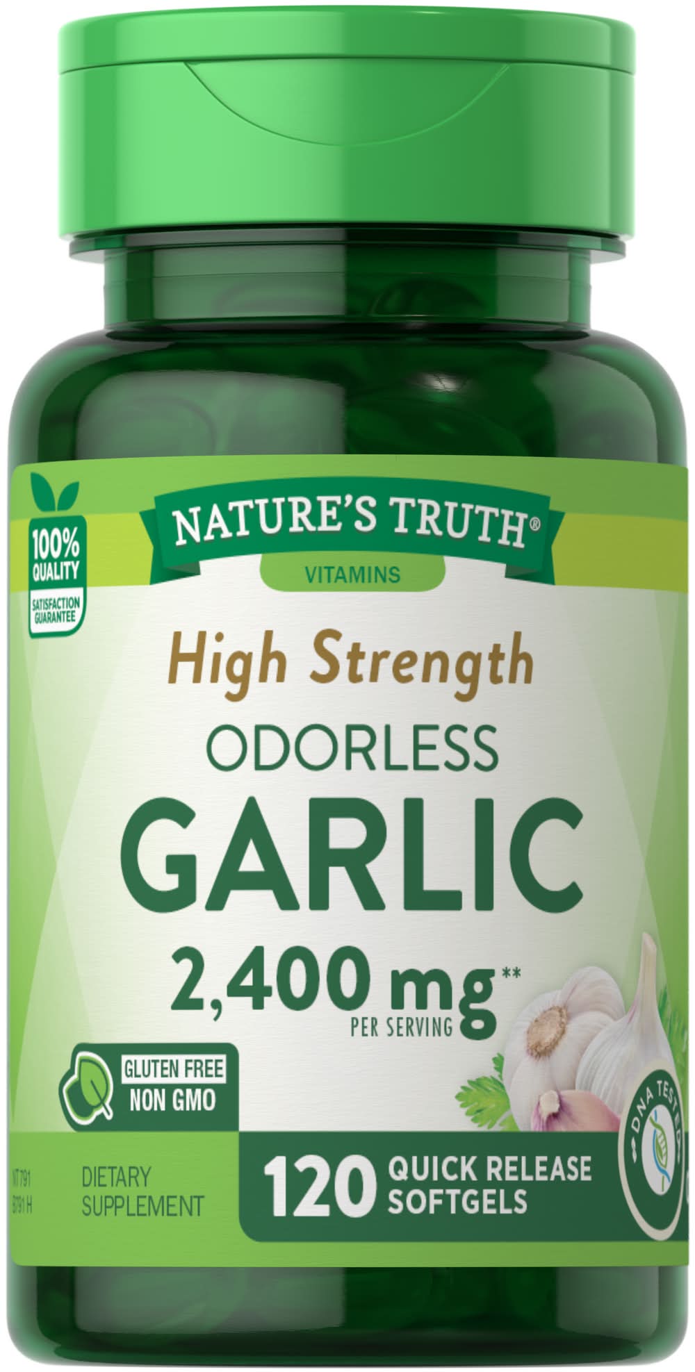 Nature's Truth High Strenght Odorless Garlic 1200 mg Softgels (3.2 oz)