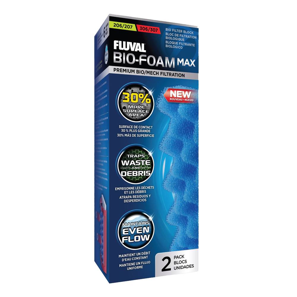 Fluval® 207/307 & 206/306 Bio-Foam Max Filter Pad - 2pk (Size: 2 Count)