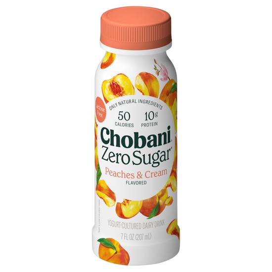 Chobani Zero Sugar Peaches & Cream Flavour Yogurt Drink