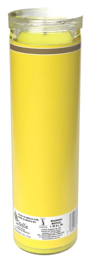 Stella Tall Glass Jar Candle, Yellow