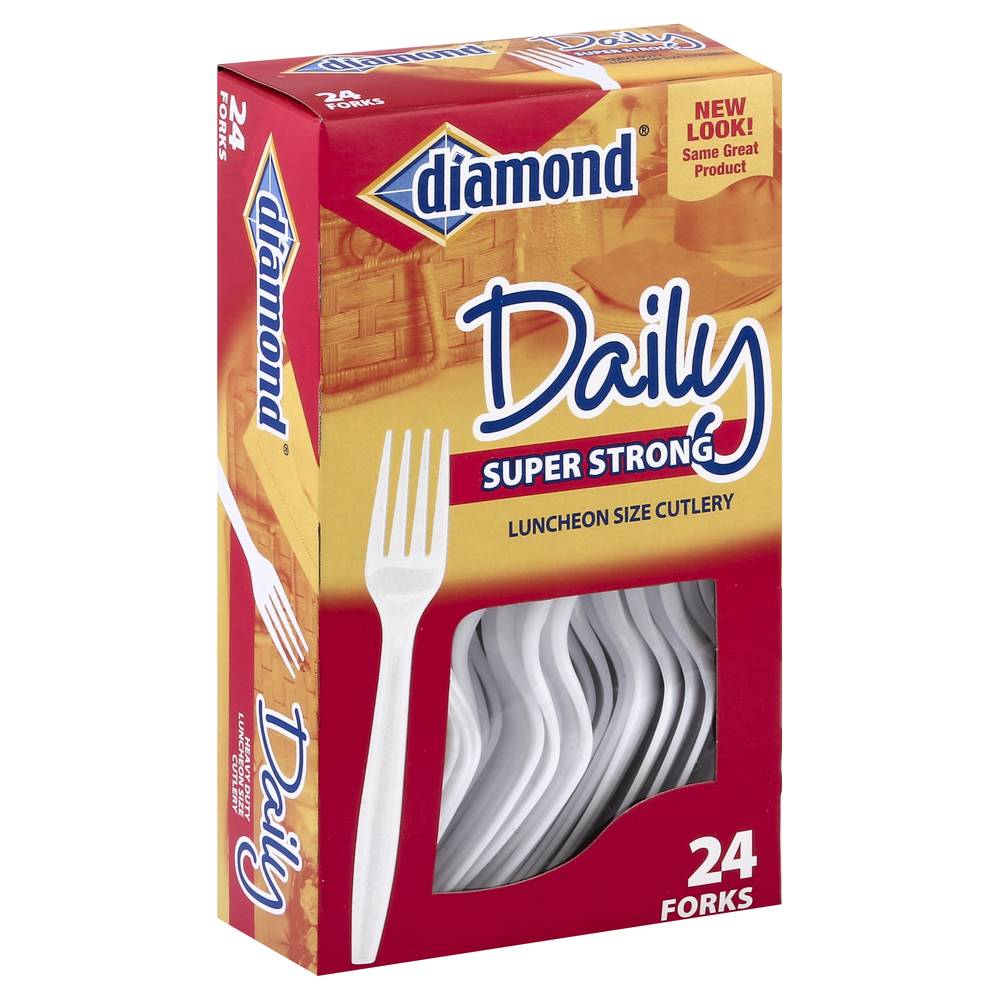 Diamond Daily Super Strong Luncheon Size Forks (24 ct)