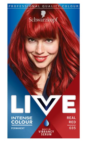 Schwarzkopf 0.35 Real Red, Live Intense Permanent Hair Dye (142ml)
