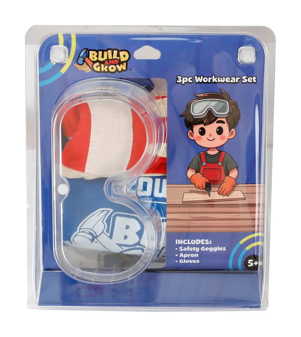 Build and Grow 3 -Piece Kid's Tool Kit for Ages 5+