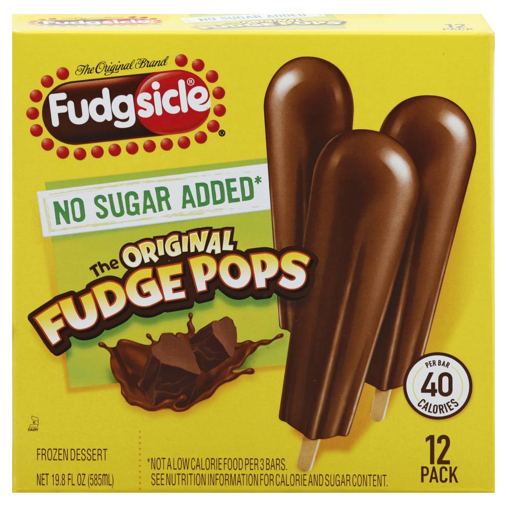 Fudgsicle No Sugar Added Original Fudge Pops (12 ct)